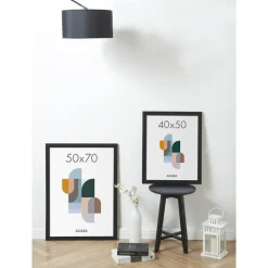 Fotokader voor Foto's van 50x70cm - MDF Houten Fotolijst - Zwart