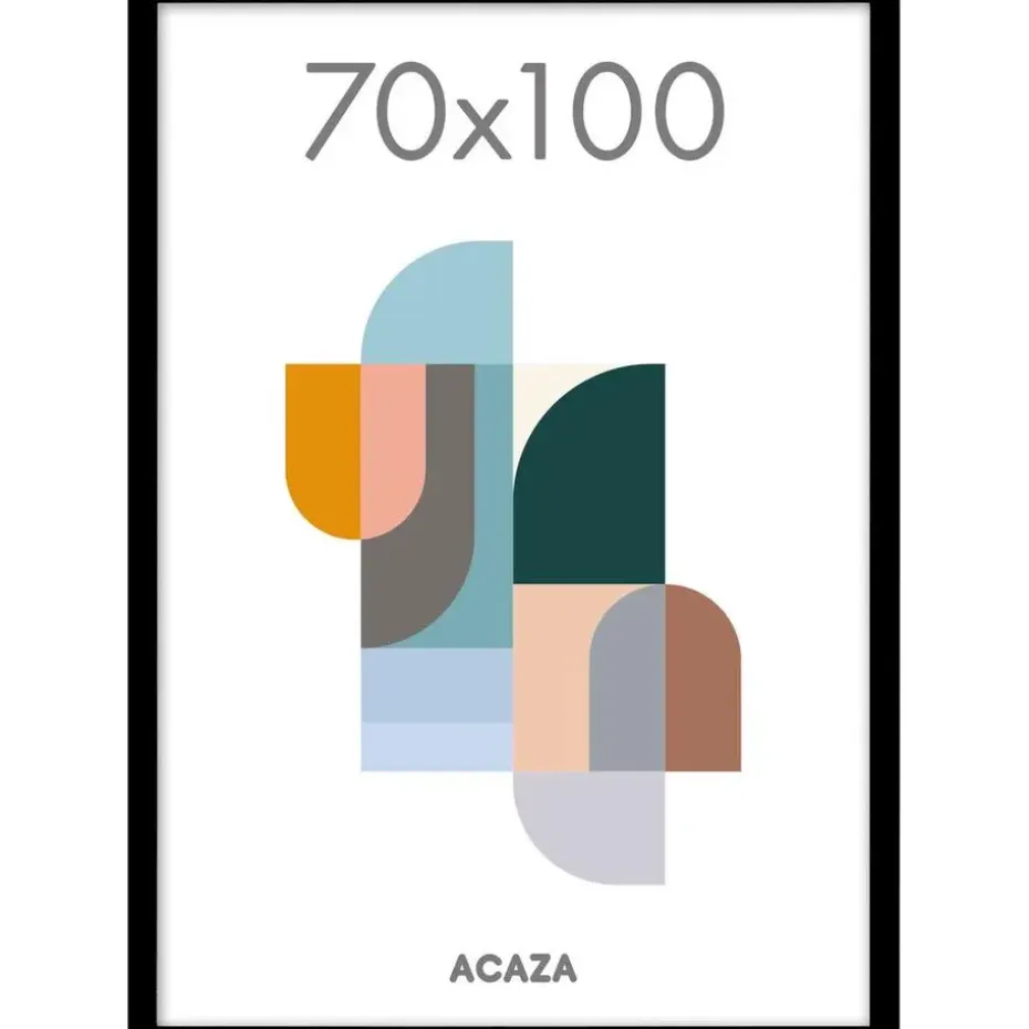 Fotokader 70x100cm - Fotolijst in MDF Hout - Zwart