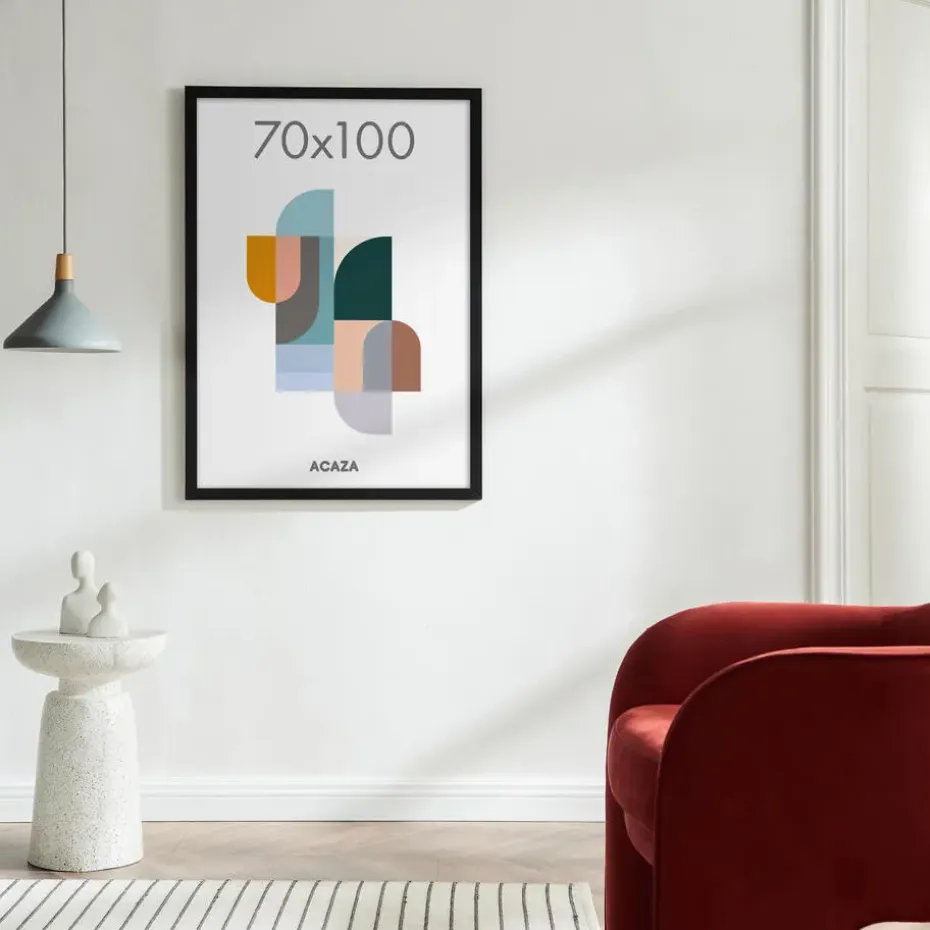 Fotokader 70x100cm - Fotolijst in MDF Hout - Zwart
