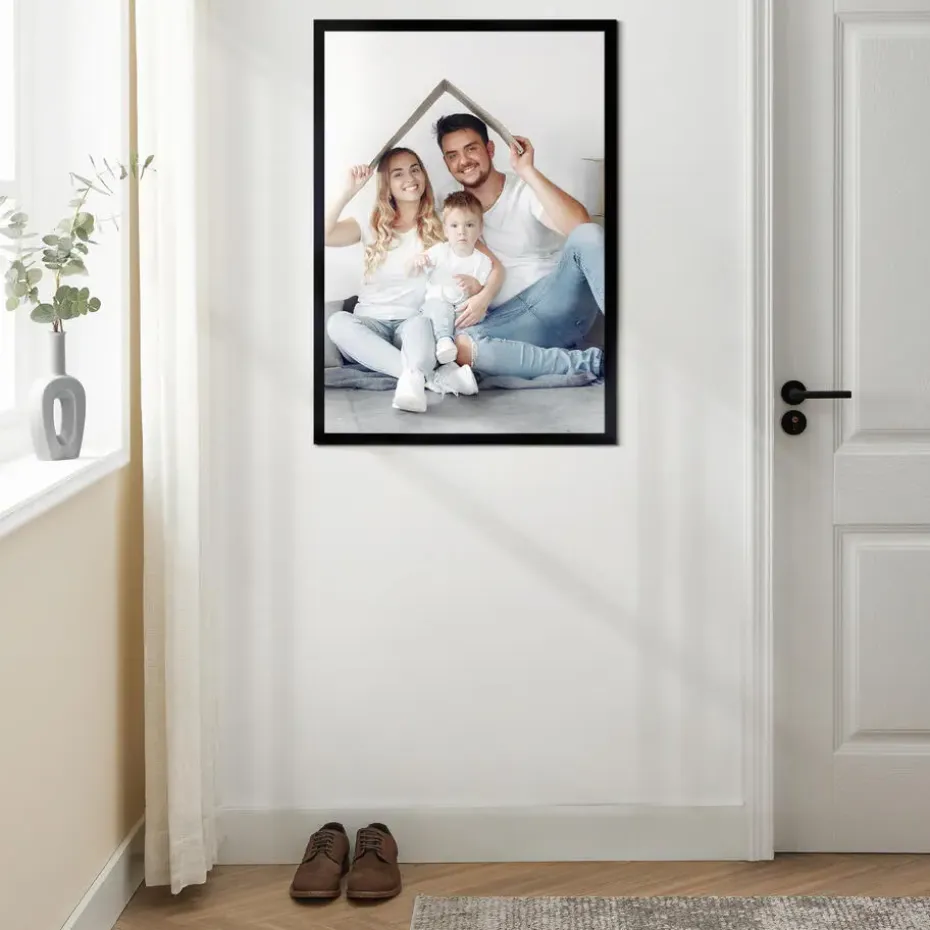 Fotokader 70x100cm - Fotolijst in MDF Hout - Zwart
