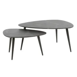 Fraaai - Connie salontafel set van 2 peer vorm - zwart/bruin