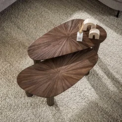 Fraaai - Jared salontafel set van 2 hoekvormig Maya teak - bruin