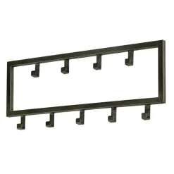 Fraaai - Kapstok industrieel 9 haken - 50 cm zwart