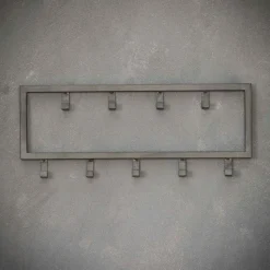 Fraaai - Kapstok industrieel 9 haken - 50 cm zwart