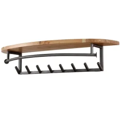 Fraaai - Leanne wandkapstok 8 haken hoedenplank