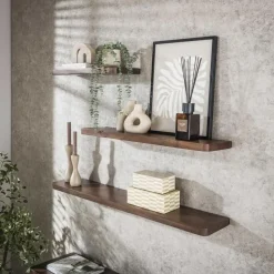 Fraaai - Marino wandplank - 90 cm - acaciahout - bruin