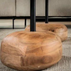 Fraaai - Nicholas salontafel set van 2 driehoekig - massief acacia