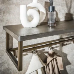 Fraaai - Nowi kapstok 6 haken hoedenplank - brons antiek