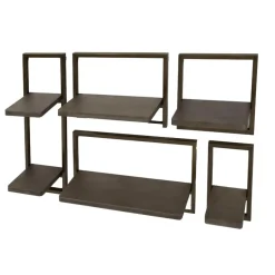 Fraaai - Nowi wandschap set van 5 - brons antiek