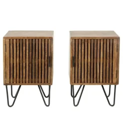 Fraaai - Odila nachtkastje mangohout set van 2