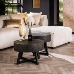 Fraaai - Sonja salontafel ø50 - ferro metallic