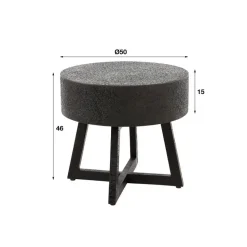 Fraaai - Sonja salontafel ø50 - ferro metallic