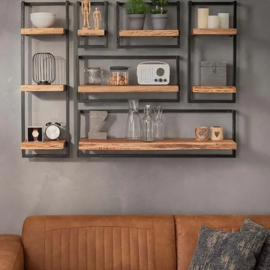 Fraaai - Woody metaal wandplank 30x100 cm