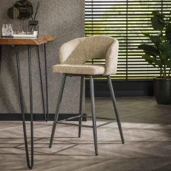 Fraaai - Zayn barstoel bouclé - zand