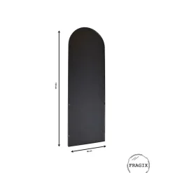 Fragix Ark wandspiegel - Zwart metaal - 120x40