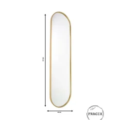 Fragix Boston Passpiegel Ovaal - Goud - Metaal - 150x40