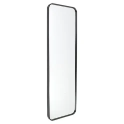 Fragix Boston passpiegel rechthoekig - Zwart - Metaal - 130x40cm - Industrieel