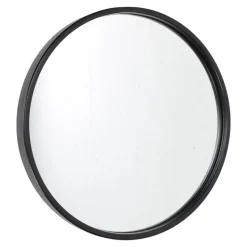 Fragix Boston wandspiegel rond - Zwart - Metaal - Ø35cm - Industrieel