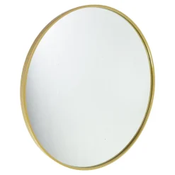 Fragix Boston wandspiegel rond - Goud - Metaal - Ø75cm - Industrieel