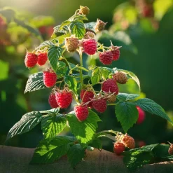 Frambozenplant - Set van 2 - Rubus 'Malling Promise' - Hoogte 50-60cm - ⌀15cm