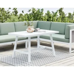 FRATTE - Tuintafel - Wit - Aluminium