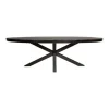 Furndea Eettafel Morada industrieel ovaal mangohout zwart 180x90x76cm