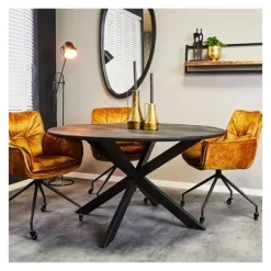 Furndea Eettafel Orianna rond - zwart 150cm