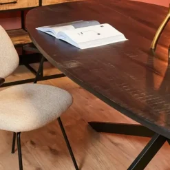 Furndea Eleanor eettafel Deens ovaal zwart - 100x200x76 cm