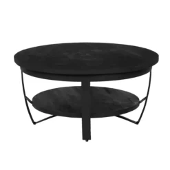 Furndea Emmy salontafel zwart industrieel 70x70x35cm