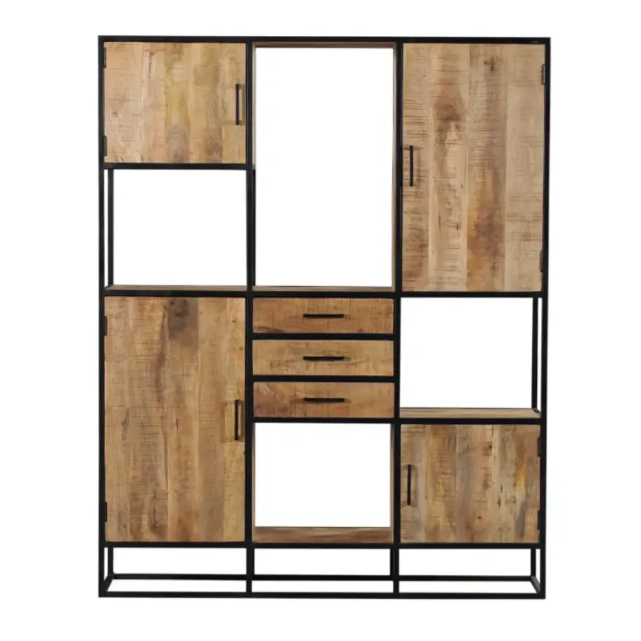 Furndea Morada vakkenkast xl industrieel naturel - 45x160x200 cm