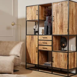 Furndea Morada vakkenkast xl industrieel naturel - 45x160x200 cm