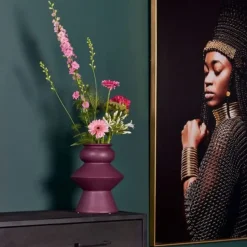 Furndea Wandkast Scandi visgraat zwart - 40x100x115 cm