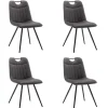 Furnihaus Eetkamerstoelen set van 4 - Leon - Microvezel - Antraciet