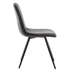 Furnihaus Eetkamerstoelen set van 4 - Leon - Microvezel - Antraciet