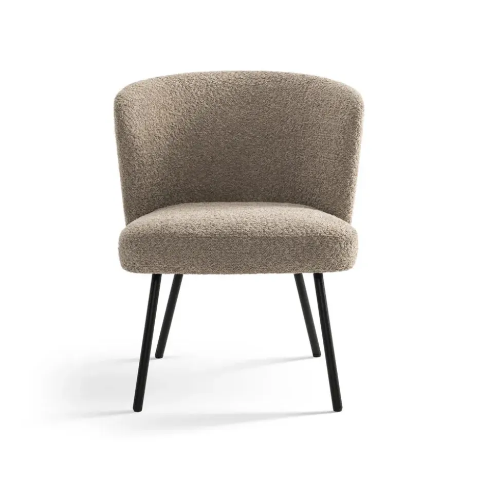 Furnihaus Fauteuil Cindy Boucle Taupe Stof