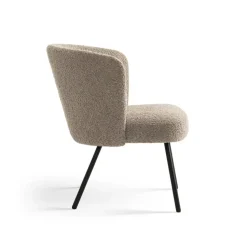 Furnihaus Fauteuil Cindy Boucle Taupe Stof