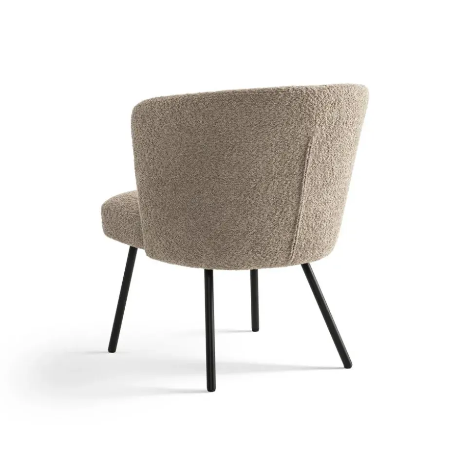 Furnihaus Fauteuil Cindy Boucle Taupe Stof