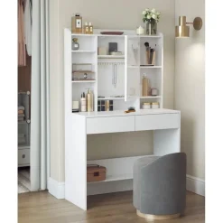 Furnihaus Kaptafel met LED 3 kleuren met instelbare lichtsterkte met spiegel