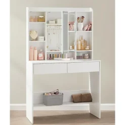 Furnihaus Kaptafel met LED 3 kleuren met instelbare lichtsterkte met spiegel