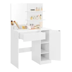 Furnihaus Kaptafel met rechthoekige spiegel en 1 lade cosmetische tafel