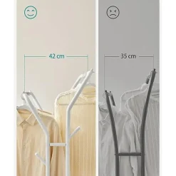 Furnihaus Kledingroede Kledingrek Dubbele Kledingophangrail met wielen 103,5 cm