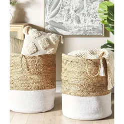 GAJAR - Manden set van 2 - Beige/Wit - Jute