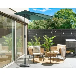 GALATI - Halfronde parasol - Groen - 270 cm - Polyester