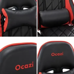 Gamestoel Nevada - Zwart / Rood - Gaming Stoel - Bureaustoel