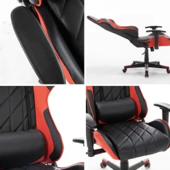 Gamestoel Nevada - Zwart / Rood - Gaming Stoel - Bureaustoel