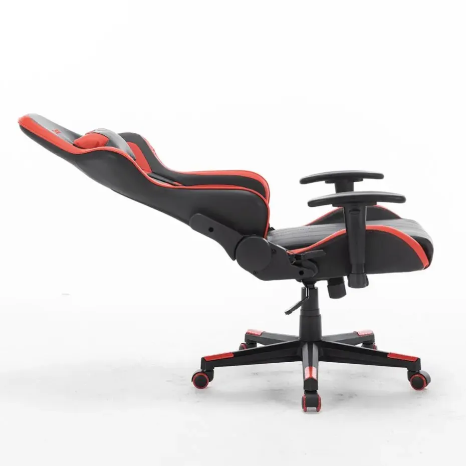 Gamestoel Texas - Zwart / Rood - Gaming Stoel - Bureaustoel