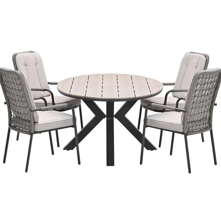 Garden Impressions Aleria - Tulli tuinset 5-delig taupe 180x115 cm