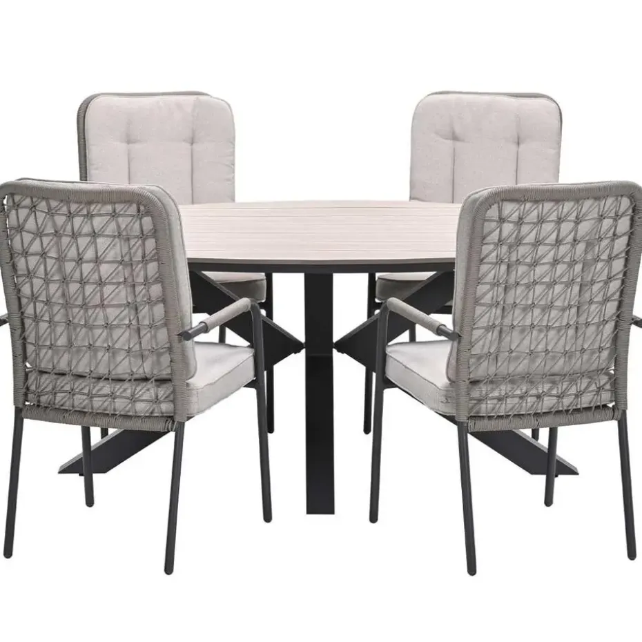 Garden Impressions Aleria - Tulli tuinset 5-delig taupe 180x115 cm