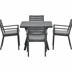 Garden Impressions Amarillo tuinset 5-delig - Mina tuintafel 90x90 cm