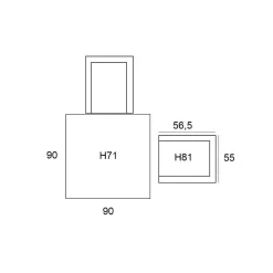 Garden Impressions Amarillo tuinset 5-delig - Mina tuintafel 90x90 cm